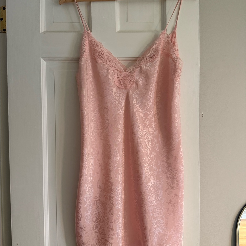 Vintage Victoria Secret Pink Lace Slip Dress